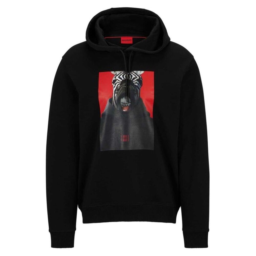 Hugo Mens Zebra Hoodie / Black